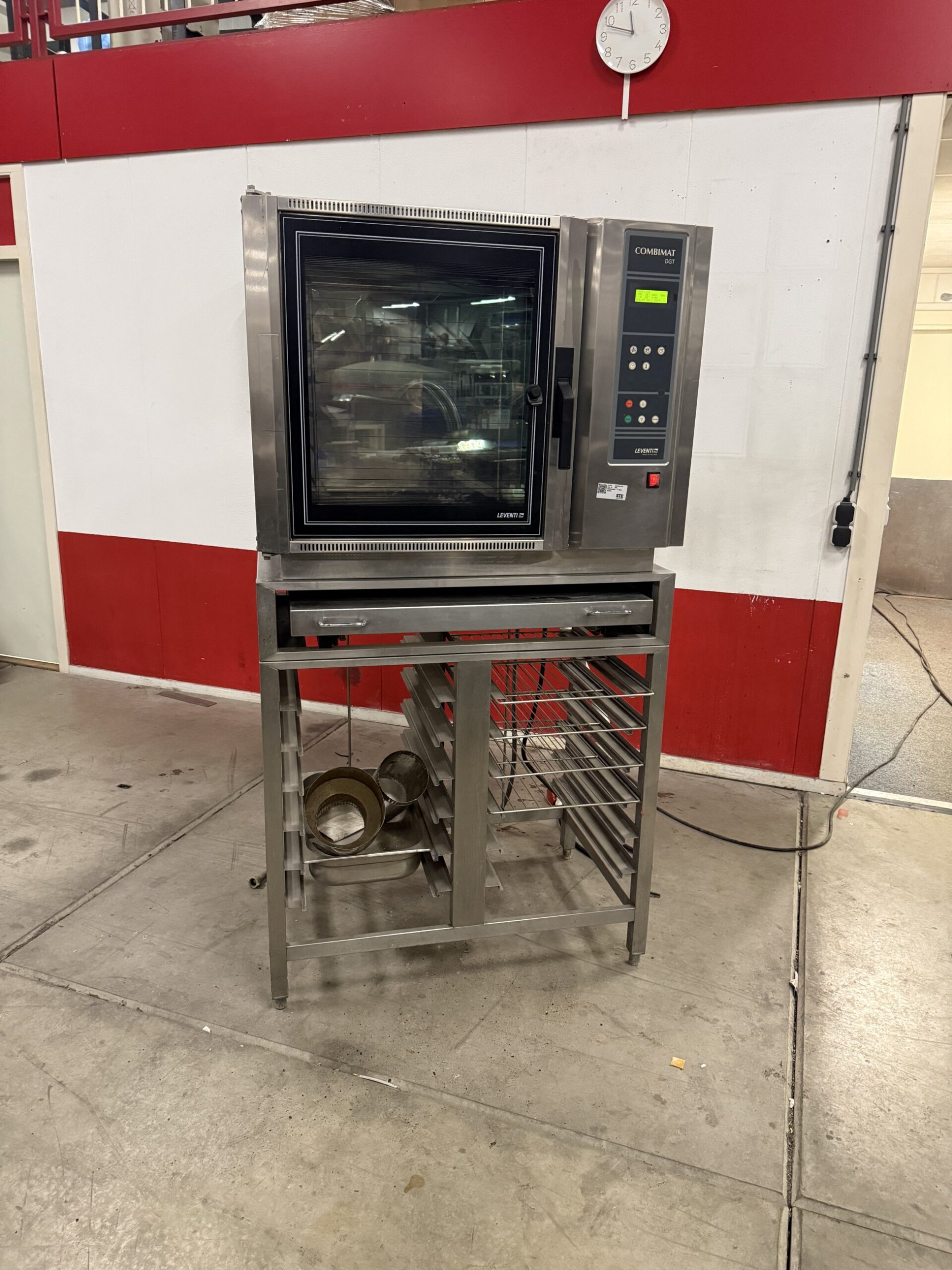Used Leventi Combimat DGT combi steamer with stand