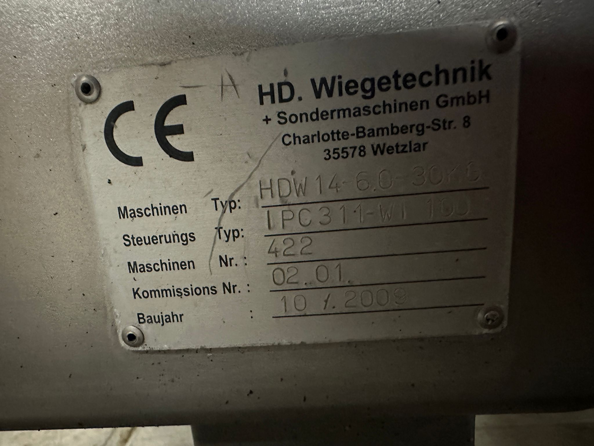 Used 2009 Multiweigh HDW 14-6.0