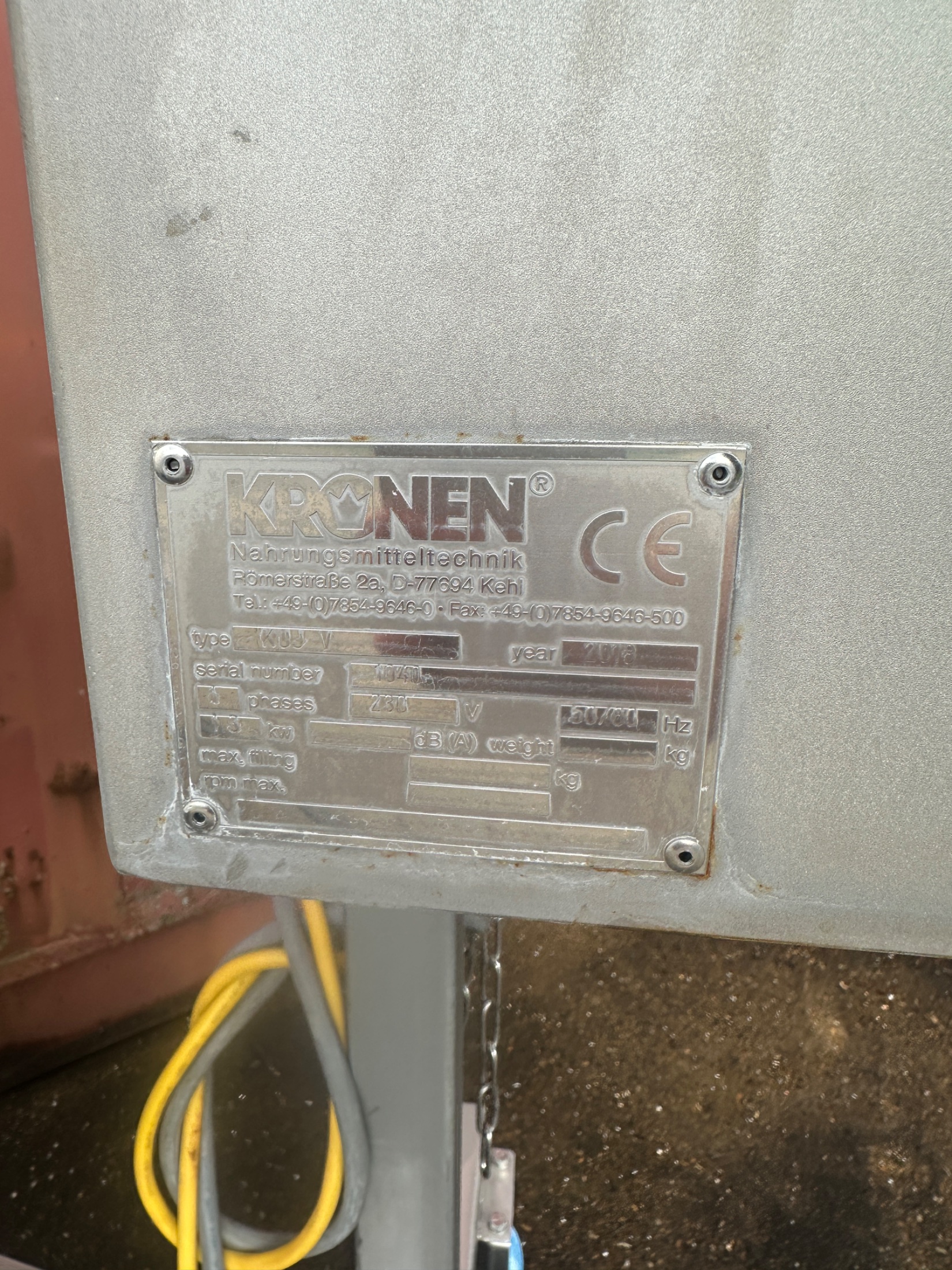 Used 2018 Kronen KUJ cube, strip and slice cutting machine with infeed conveyor
