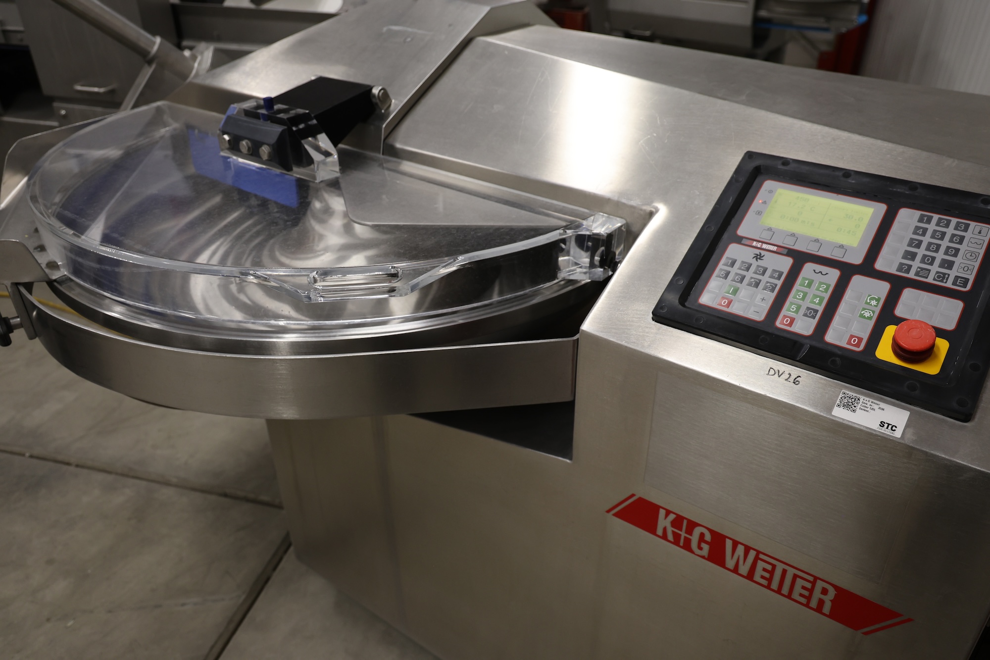 Used KG Wetter 120 bowl cutter with discharge