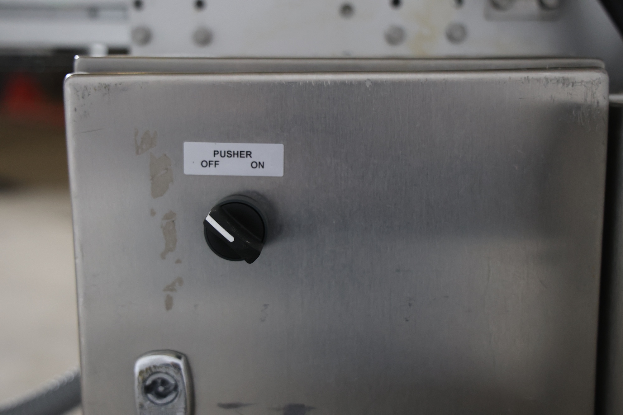 Used 2014 Herma H400 16R Labeling machine on belt