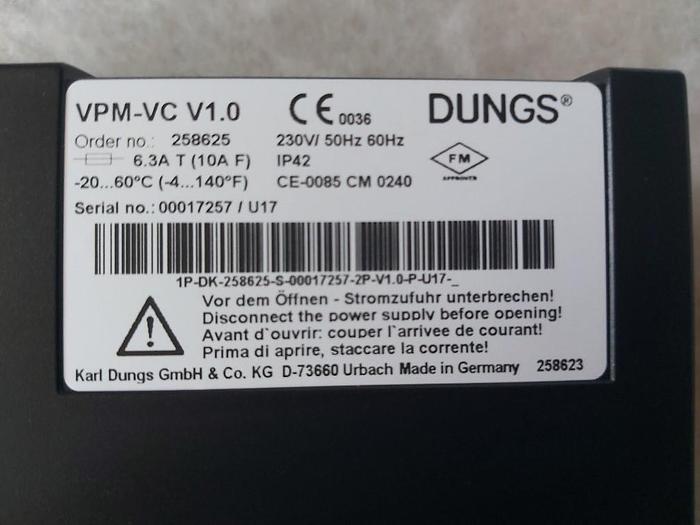 Steuergerät für System- Dichtheitsprüfungen, VPM-VC V1.0 kpl. 230V, Dungs,  neu