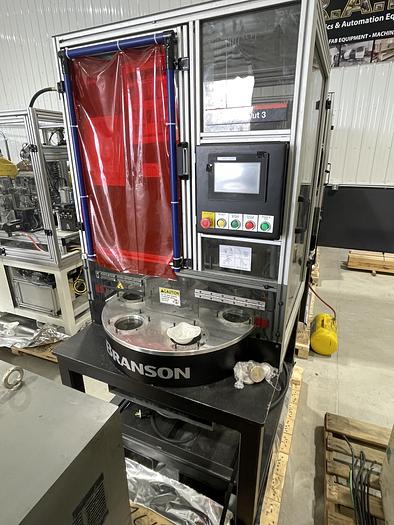 Used Branson S40 Rotary 2000X Ultrasonic Welder System 20:4.0 4000W New 2020 with 6 Position Camco Indexer