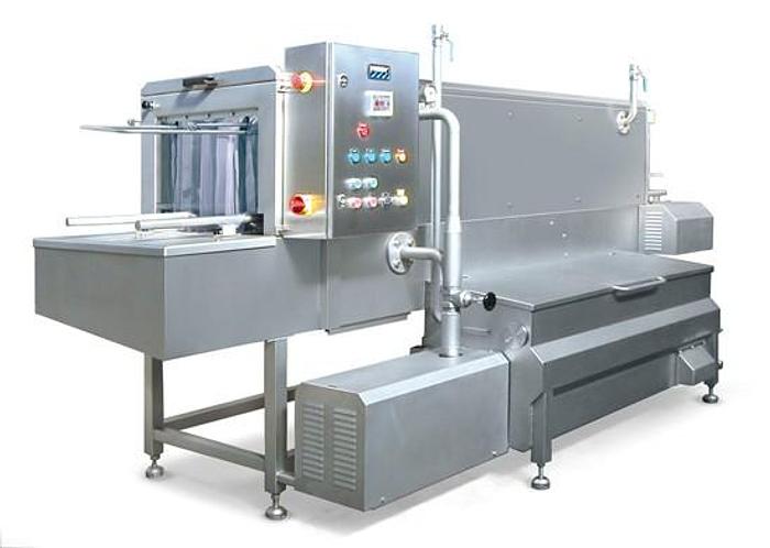Roser Model TL-335-12122 (500/hour) Crate Tunnel Washer with Steam Heating
