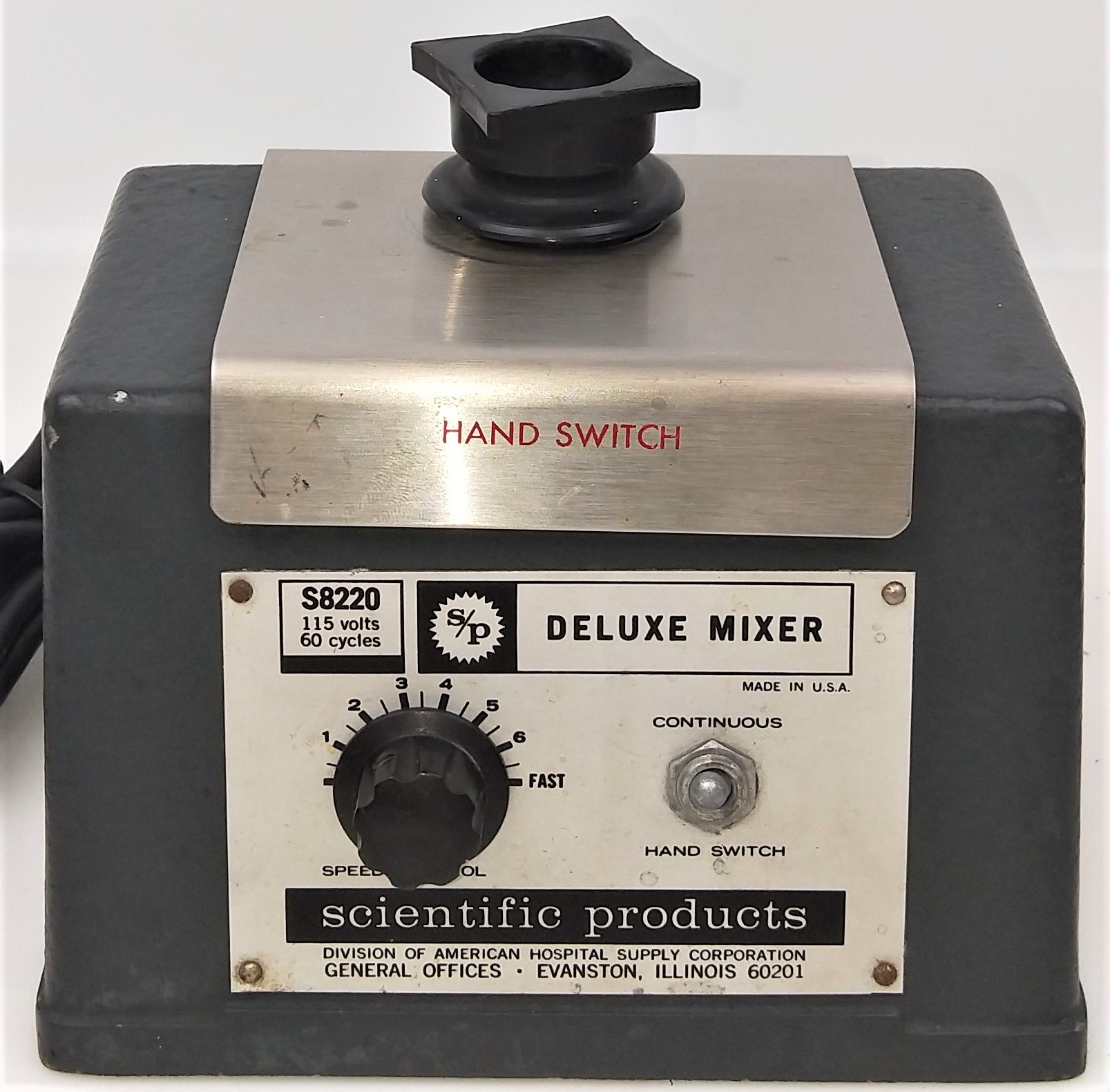 Used Scientific Products Deluxe S8220 Vortex Mixer