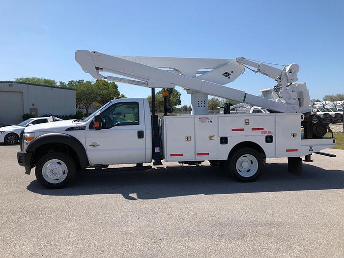 Used 2013 Ford F550 4x4 Versalift VST47I 52ft Material Handler Bucket Truck - 77745