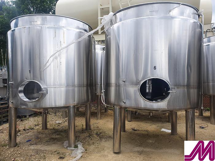 Used 2012 6,000 Litre Stainless Steel Jacketed Open Top Tank