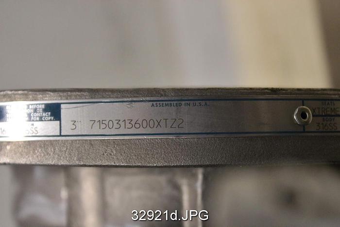 Used Neles Jamesbury 7150313600XT2Z 3" Ball Control Valve #32921