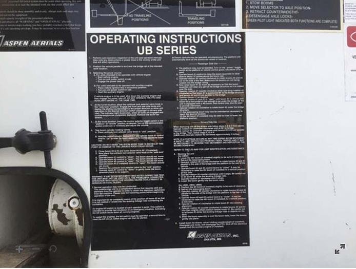 Used 2002 International 2674 Aspen Aerials UB50 Bridge Inspection Bucket Truck