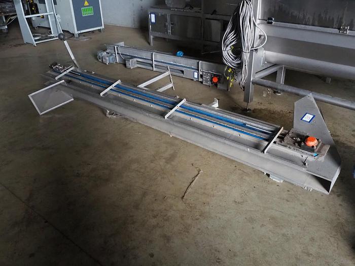 Used 2012 Finis food processing equipment Knife peeler + slicing line