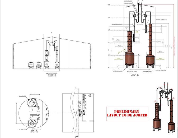 Used Full vodka Distillery plant