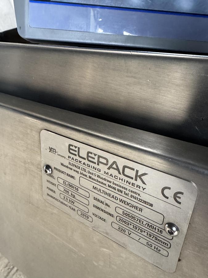 Used 2019 Elepack multihead weigher MH16