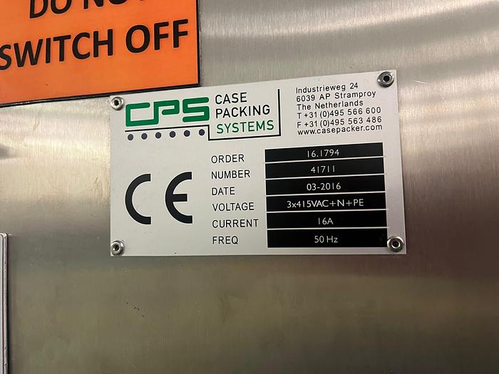Used 2016 Case Packing Systems (CPS) CPL