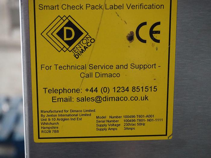 Used Dimarco Mobile smart check pack label verification 100496-T601-A001