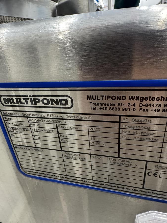 Used Multipond weigher