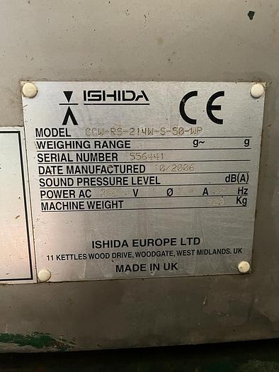 Used 2006 Ishida multihead weigher CCW-RS-214W-S-50-WP