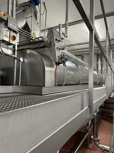 Used kiremko steam cooking line, Fam slicer