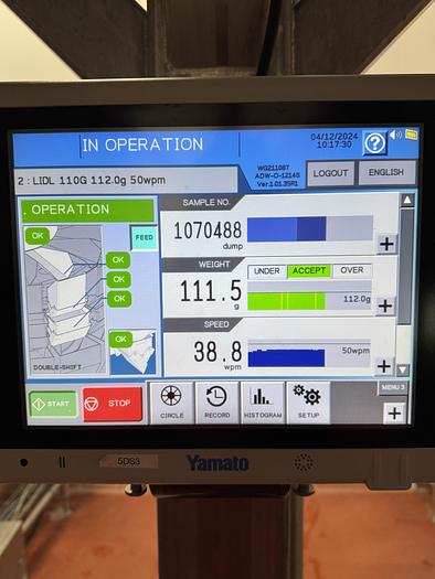 Used 2021 Yamato weigher + GIC bagger full packing line