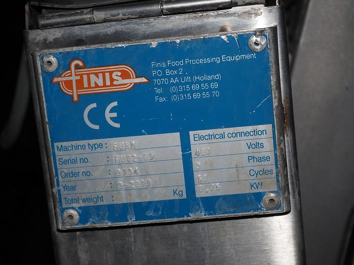Used 2012 Finis food processing equipment Knife peeler + slicing line