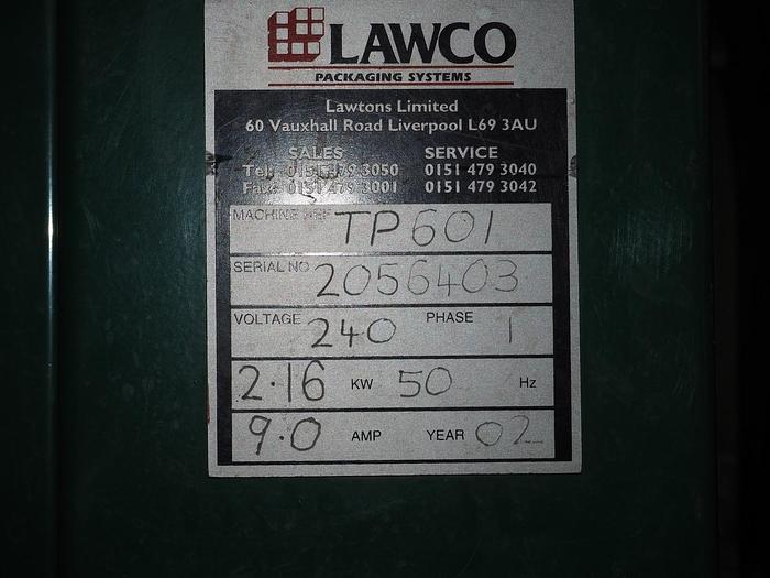 Used 2002 Lawco Packaging Systems mobile strapping machine TP601