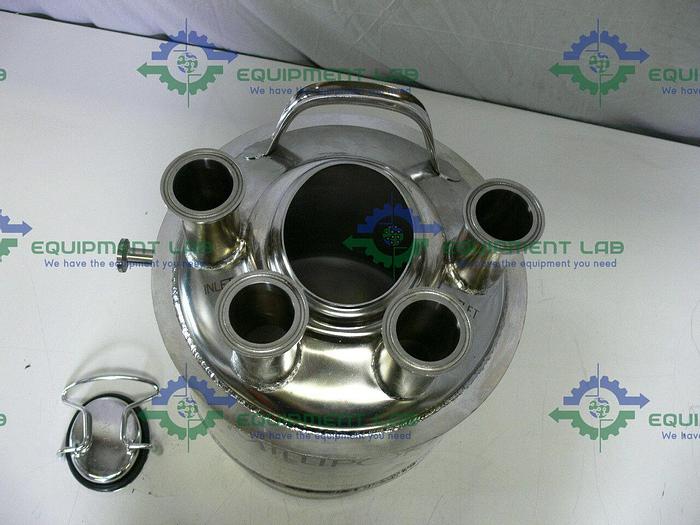 Used Millipore CESH23401 Stainless Steel Jacketed 10 Liter Pressure Vessel 100 PSI