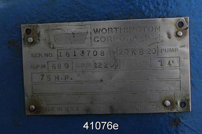 Refurbished Worthington 20KB20 Axial Flow Pump Rotating Assembly, 5-Vane 19.75" Impeller #41076