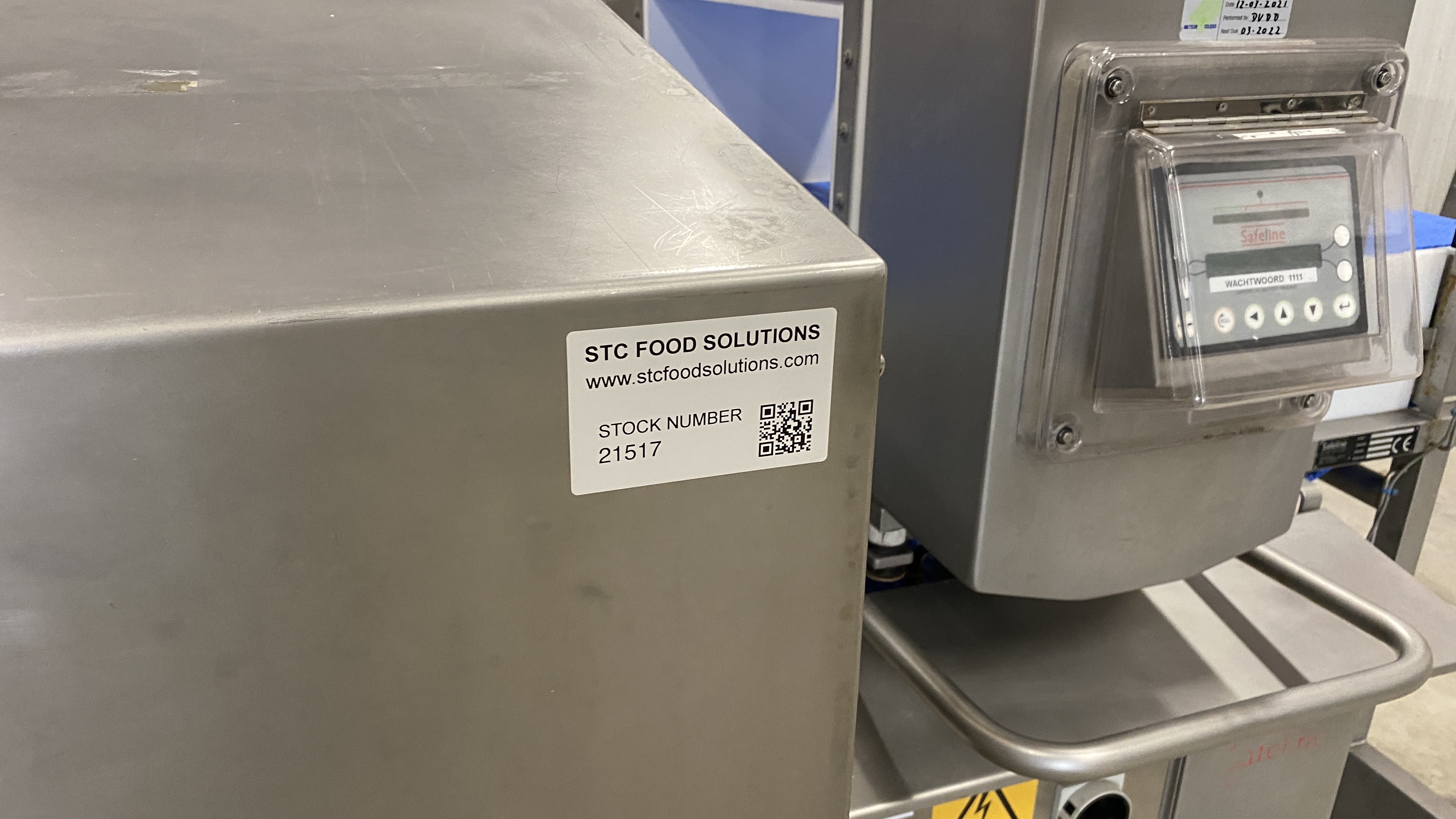 Used Safeline metaldetector for bulk