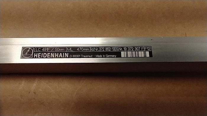 Used HEIDENHAIN Liner Encoder Glass Scale AE LC 491F / 50nm 470mm GH203