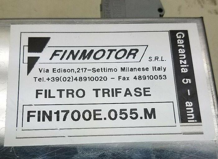 Used FINMOTOR THREE PHASE FILTER FIN1700E.055.M FIN1700E055M 500 VAC