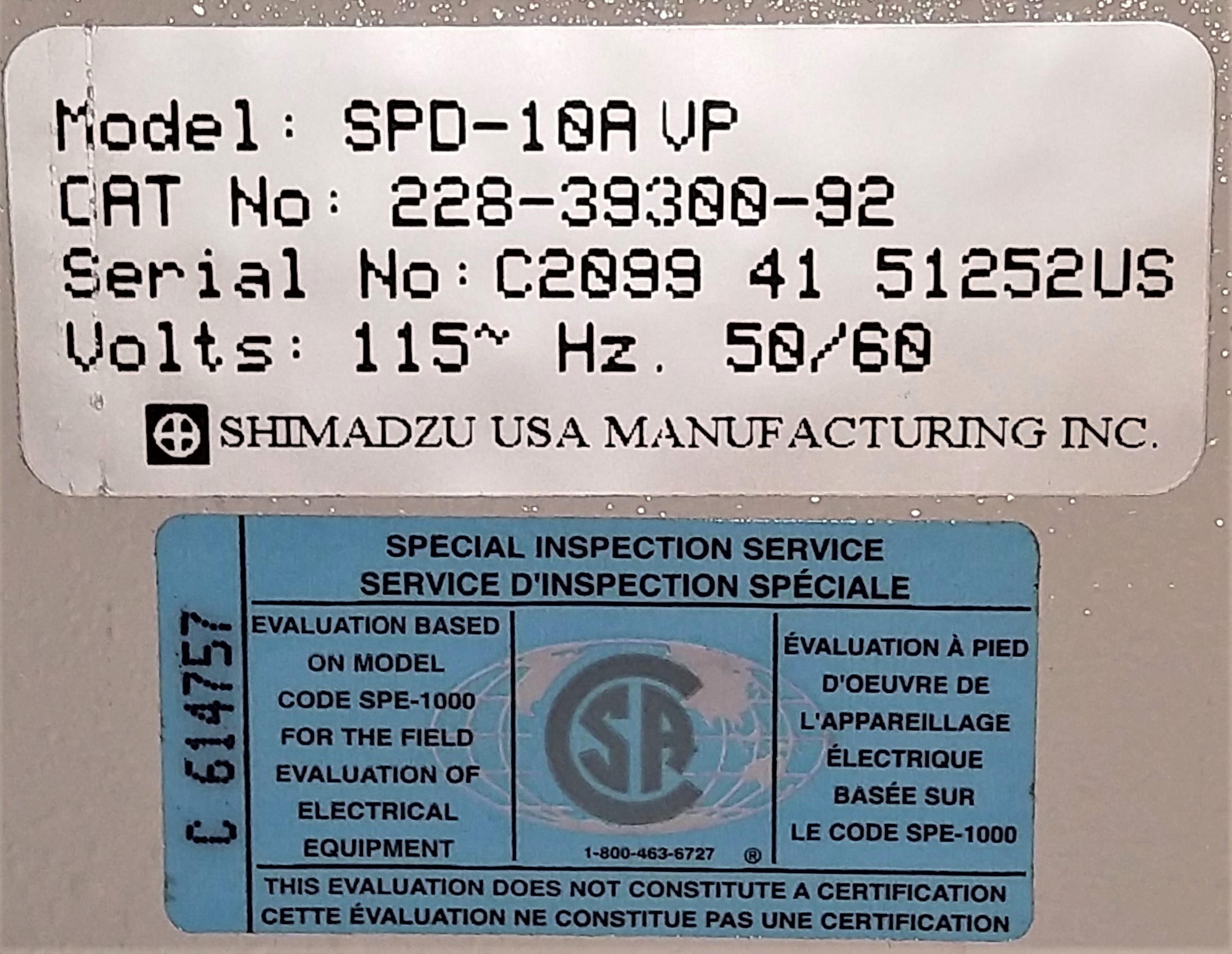 Used Shimadzu SPD-10A VP UV-Visible Detector