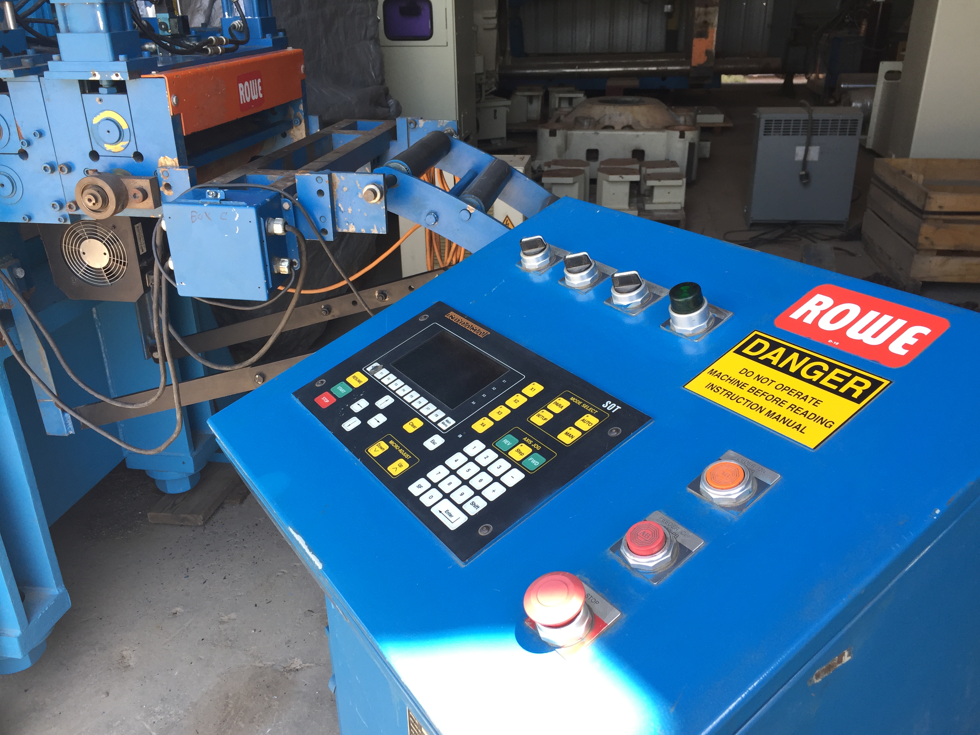 Used 20” x .135” Rowe Servo Roll Feeder