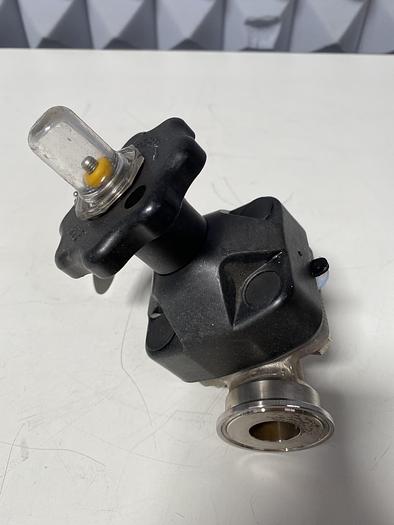 Used ITT Pure-Flo  316L Stainless Steel CWP150 Diaphragm Valve w/ 1" Sanitary Fittings