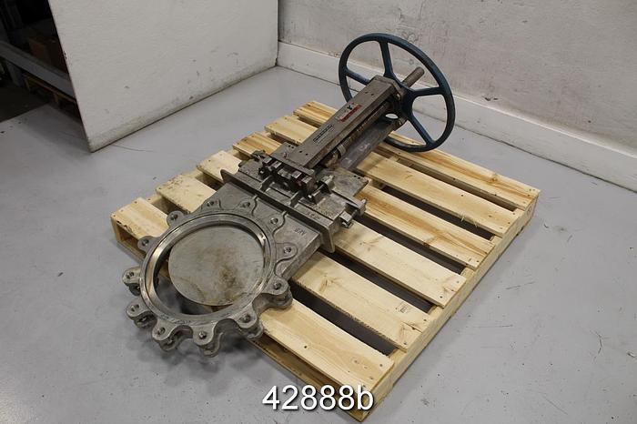 Used Dezurik 14" Hand Operated Knife Gate Valve #42888