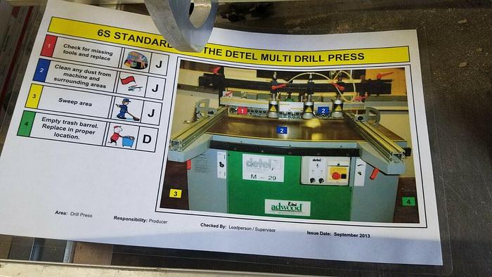 Used Detel Model M-29 Horizontal-vertical Boring Drilling Machine woodworking