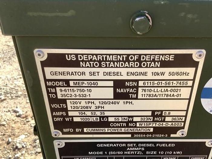 Used 2014 Cummins MEP1040