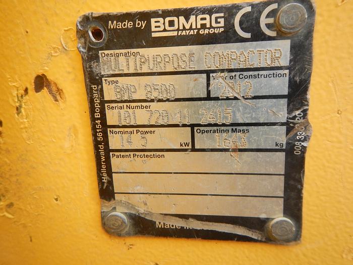 Used 2012 Bomag BMP8500