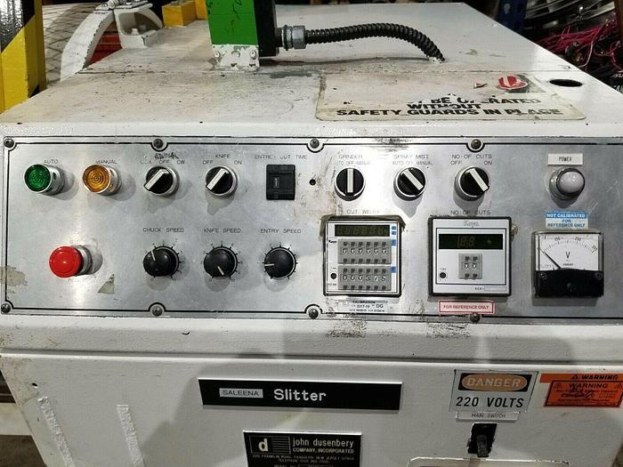 Used 60" DUSENBERY SINGLE KNIFE AUTOMATIC LOG SLITTER MAX DIAMETER 12"