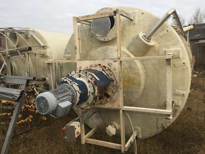 Used 25 m3 upright fiberglass tank