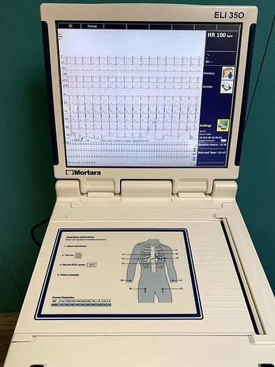 Gebraucht Mortara ELI 350 EKG Gerät auf Trolley
