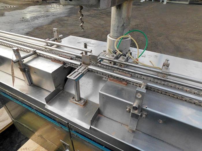 Used MATEER "NEOTRON" AUTOMATIC POWDER FILLER - MODEL 33A WITH CONVEYOR (#9865)