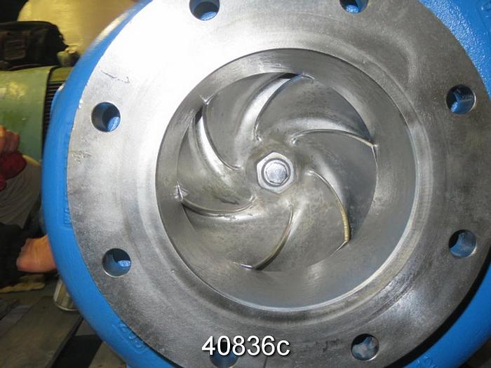 Used Goulds 3196 6x8x13 Pump, SS Casing, 6-Vane, 12.5 SS Open Impeller #40836