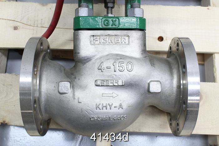 Used Fisher 4" Design GX NPS 4 Steam Valve, Stainless Steel Body #41434