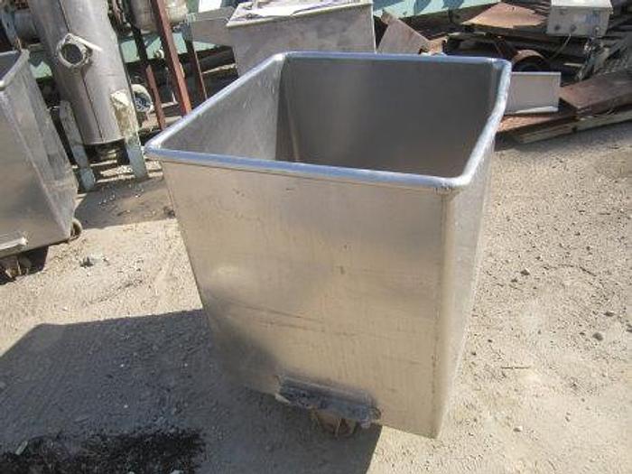 Used Tank, 75 Gallon, S/st, 25" x 25" x 29"d, OT/FB, (2) #S738247