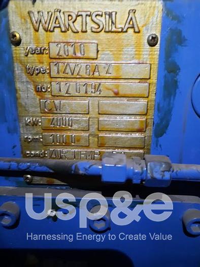 4 MW 2010 New Wartsila 12V26A2 Diesel Generator