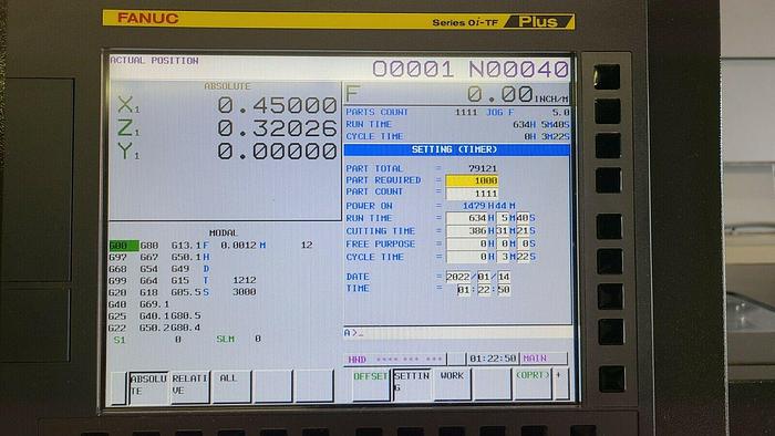 Used 2020 Tsugami B0125 Swiss Machine with 12FT Bar Feeder