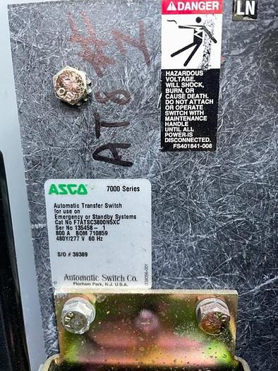 Used 800 Amp ASCO ATS