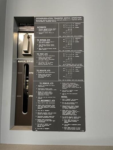 Used GE Zenith ATS 600 Amp Transfer Switch