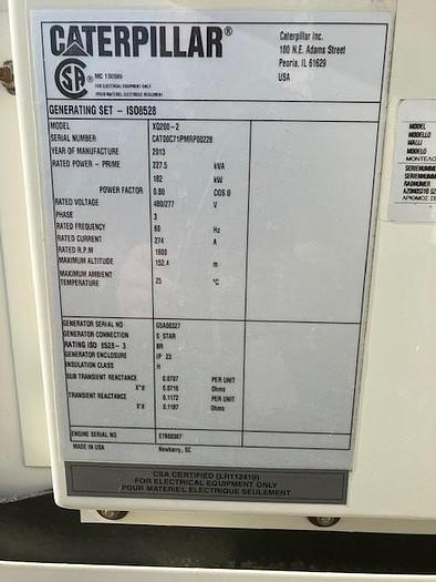 Used XQ200 Caterpillar 2013 Mobile Generator