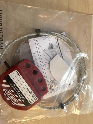 Lot of 6 MASTER LOCK S806CBL3 Adjustable Cable Lockout, 3 ft,4 Locks Max