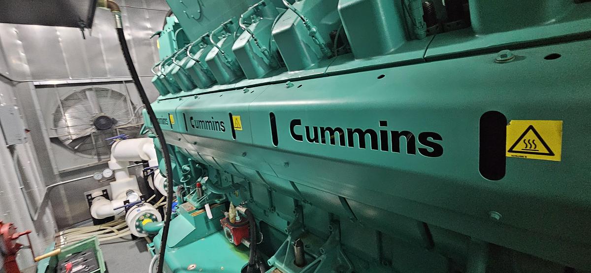 Used Cummins C2000N6CB 480V Gas Generator Set 65dBA at 23ft Enclosure